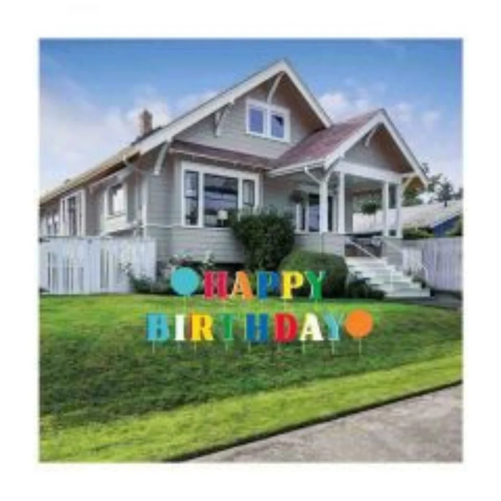 Colorful Happy Birthday Yard Signs